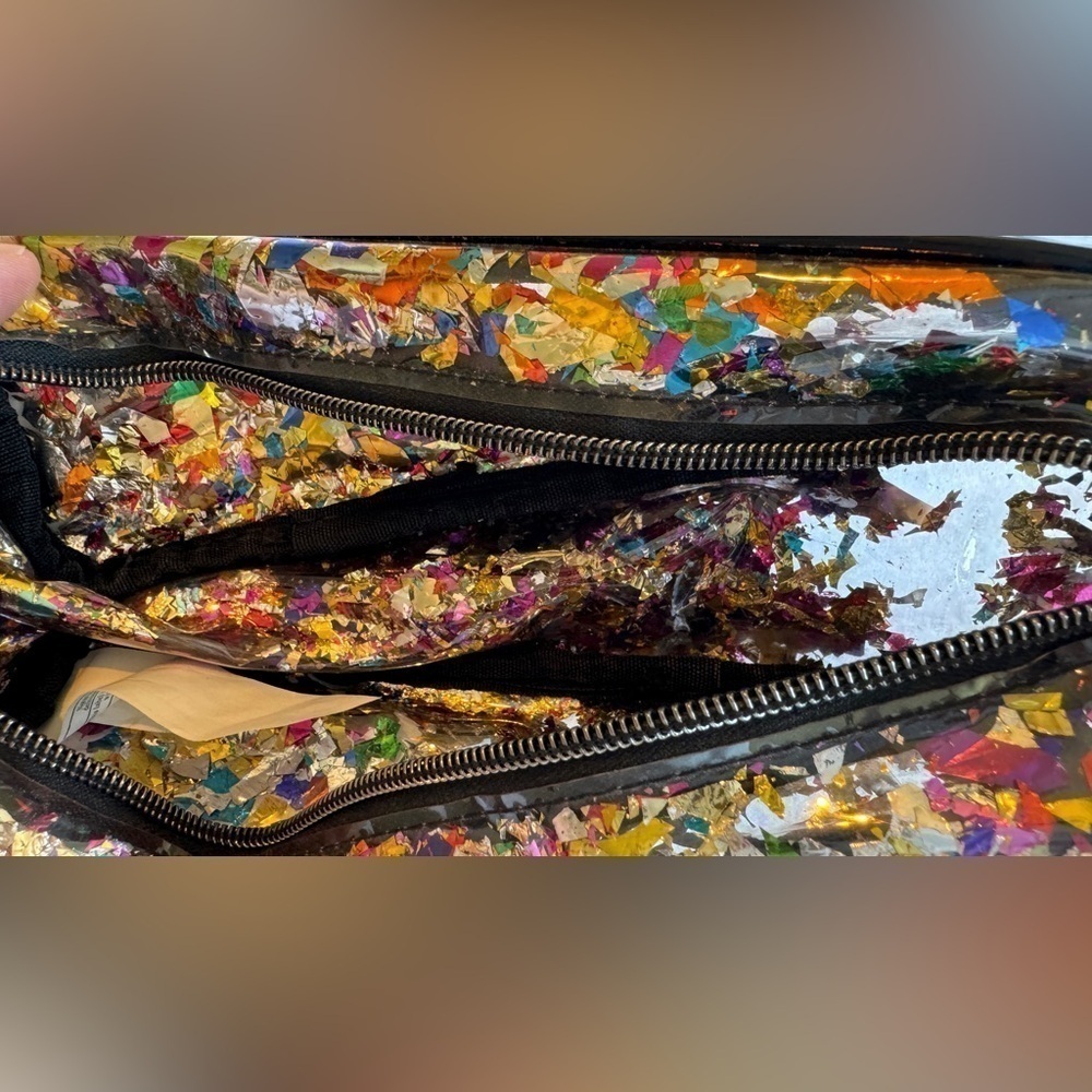 NWOT Sephora confetti small zip travel pouch/make up/toiletry bag - Picture 3 of 4